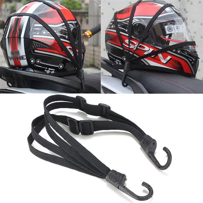 Motorcycle Gear On Sale - Universal 60 ซม.สายรัดกระเป๋าเดินทางรถจักรยานยนต์ Moto หมวกกันน็อกเกียร์คงที่ยืดหยุ่นหัวเข็มขัดเชือกความแข็งแรงสูง Retractable