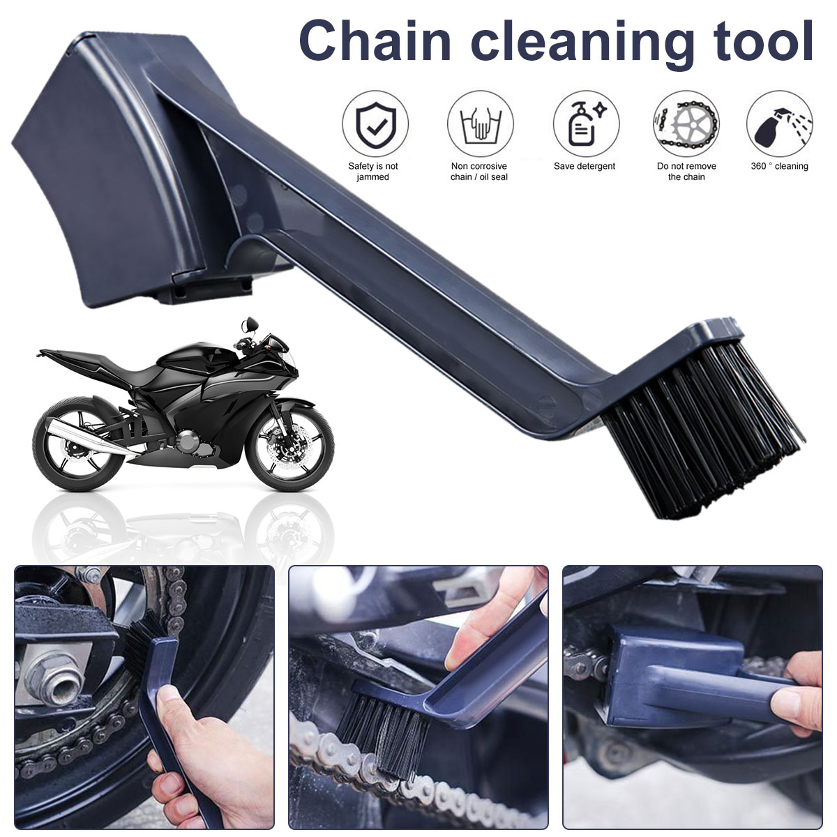 Motorcycle Gear Clearance - แปรงทําความสะอาดโซ่รถจักรยานยนต์ แปรงทําความสะอาดเกียร์ เครื่องทําความสะอาดกลางแจ้ง ชุดเครื่องมือทําความสะอาดจักรยาน การบํารุงรักษาทําความสะอาดโซ่จักรยาน