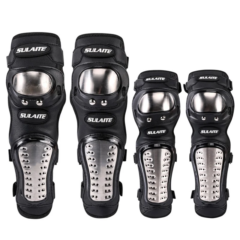 Motorcycle Gear Sale - 4 ชิ้น/เซ็ตรถจักรยานยนต์ Kneepad สแตนเลส Moto ข้อศอกเข่า