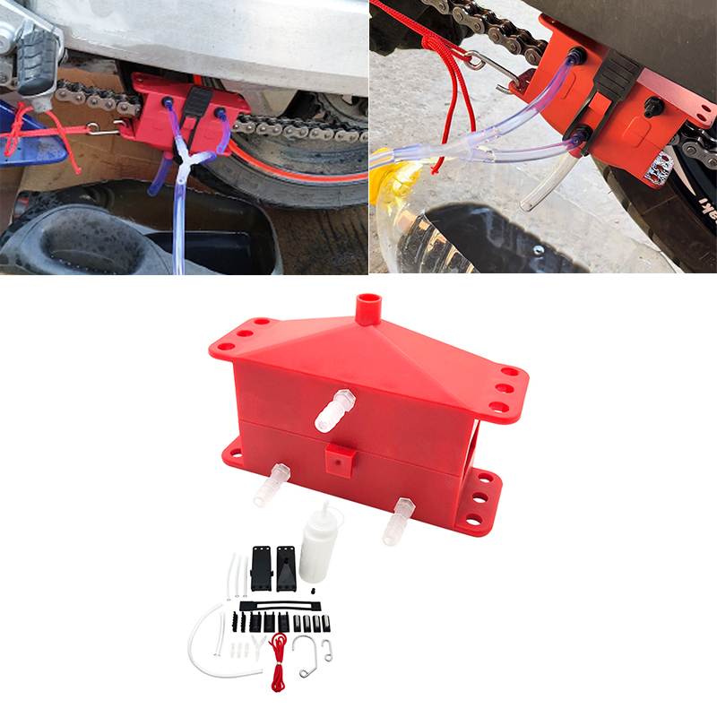 Motorcycle Gear Clearance - Universal รถจักรยานยนต์โซ่เครื่องทําความสะอาดชุดแปรงเกียร์เครื่องมือทําความสะอาดสําหรับรถจักรยานยนต์โซ่ Lube อุปกรณ์หล่อลื่นอุปกรณ์เสริม