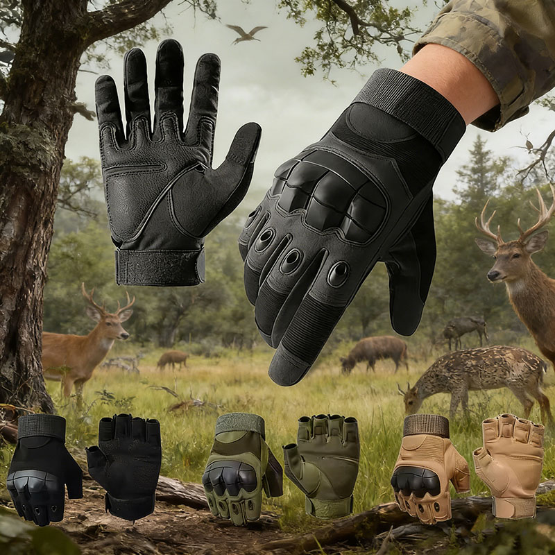 Motorcycle Gear Gloves - ถุงมือสำหรับขี่มอเตอร์ไซค์ แคมป์ปิ้ง ปั่นจักรยาน เดินป่า ปีนหน้าผา อุปกรณ์ทางยุทธวิธี