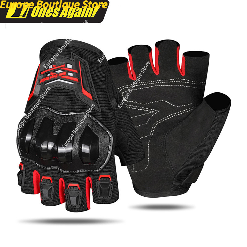 ถุงมือมอเตอร์ไซค์แบบครึ่งนิ้วร - Motorcycle Gear Gloves บทวิจารณ์และราคา