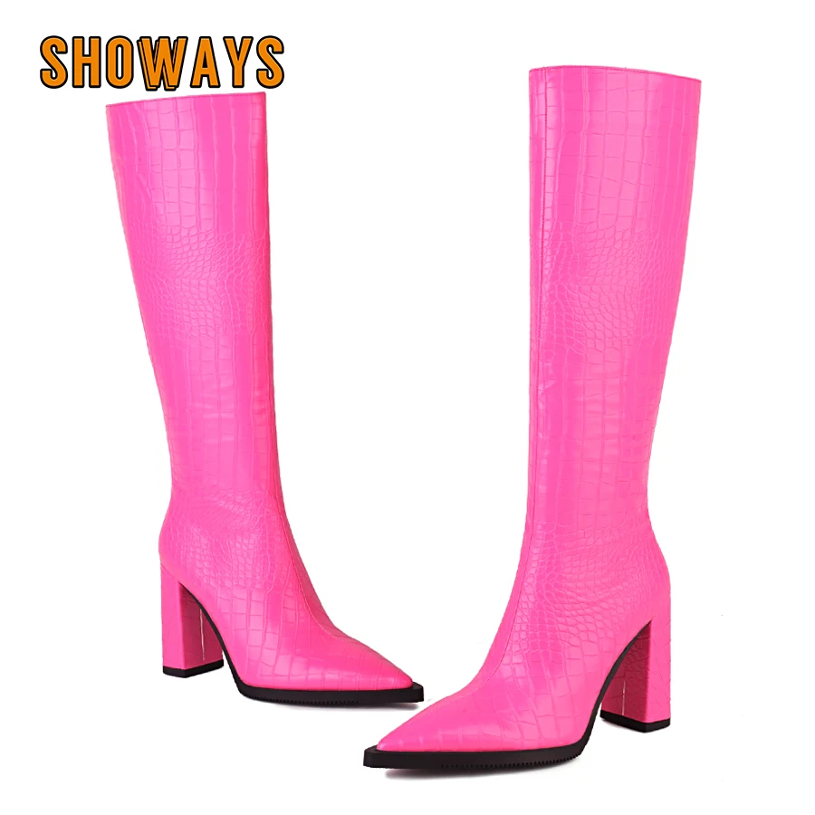 หนังจระเข้Fauxผู้หญิงเข่ารองเท - Riding Boot Short บทวิจารณ์และราคา