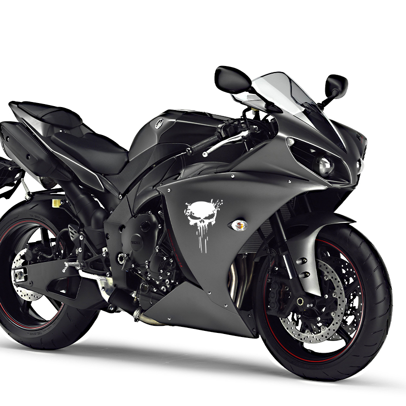 รูปลอกสติ๊กเกอร์ลายหัวกะโหลก s - Motorcycle Gear Up บทวิจารณ์และราคา