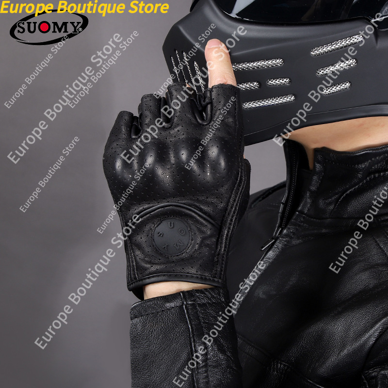 ถุงมือมอเตอร์ไซค์แบบครึ่งนิ้วห - Motorcycle Gear Gloves บทวิจารณ์และราคา